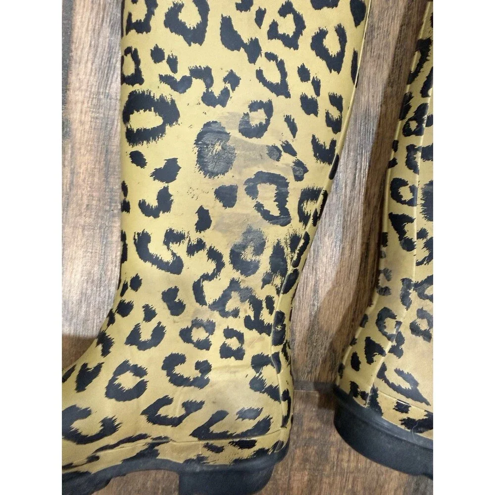 Hunter Kids Original Tall Leopard Print Rain Boots G5/B4 Rubber
